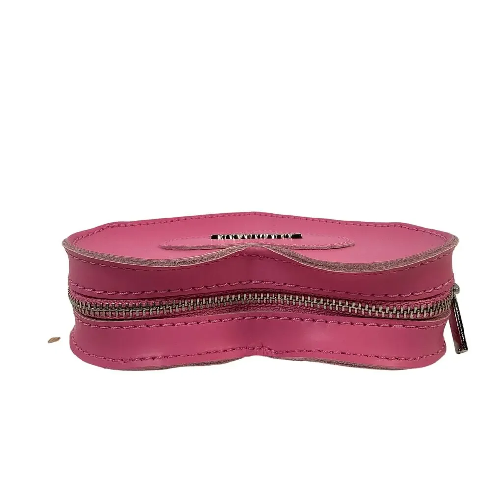 Dr. Martens Mini Heart Shaped Crossbody Bag Fondant Pink Kiev‎ Leather 2 Straps
